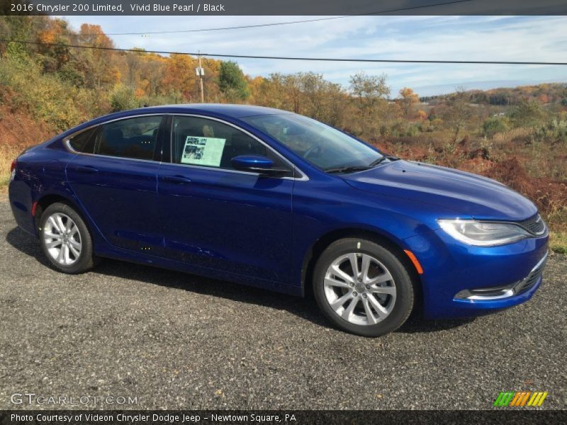 Vivid Blue Pearl / Black 2016 Chrysler 200 Limited