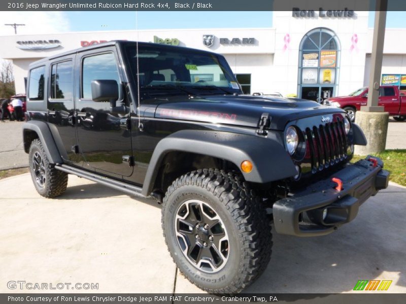 Black / Black 2016 Jeep Wrangler Unlimited Rubicon Hard Rock 4x4