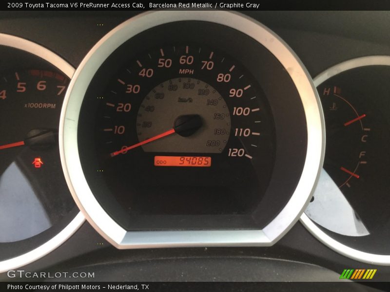 Barcelona Red Metallic / Graphite Gray 2009 Toyota Tacoma V6 PreRunner Access Cab