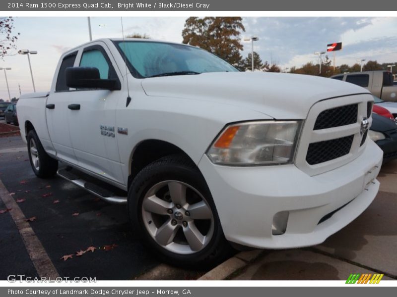 Bright White / Black/Diesel Gray 2014 Ram 1500 Express Quad Cab