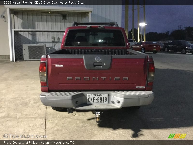 Aztec Red / Gray 2003 Nissan Frontier XE V6 Crew Cab
