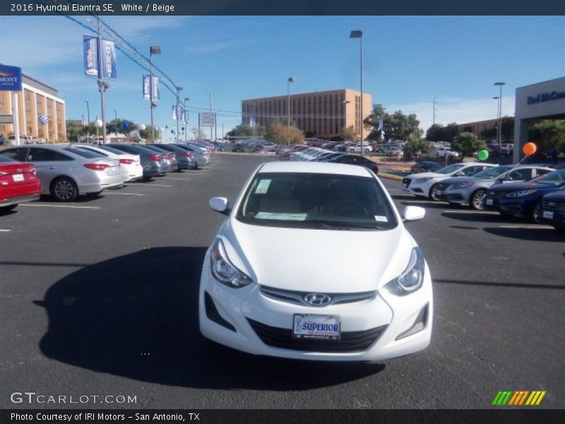 White / Beige 2016 Hyundai Elantra SE
