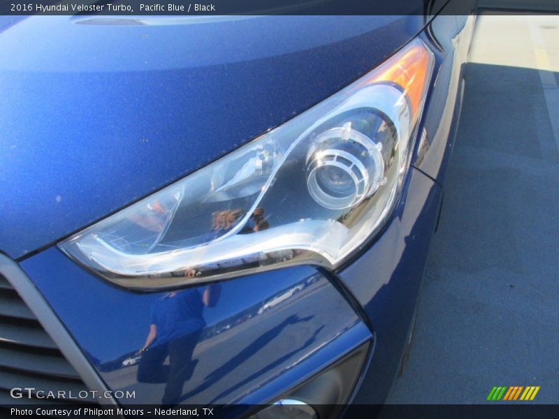 Pacific Blue / Black 2016 Hyundai Veloster Turbo