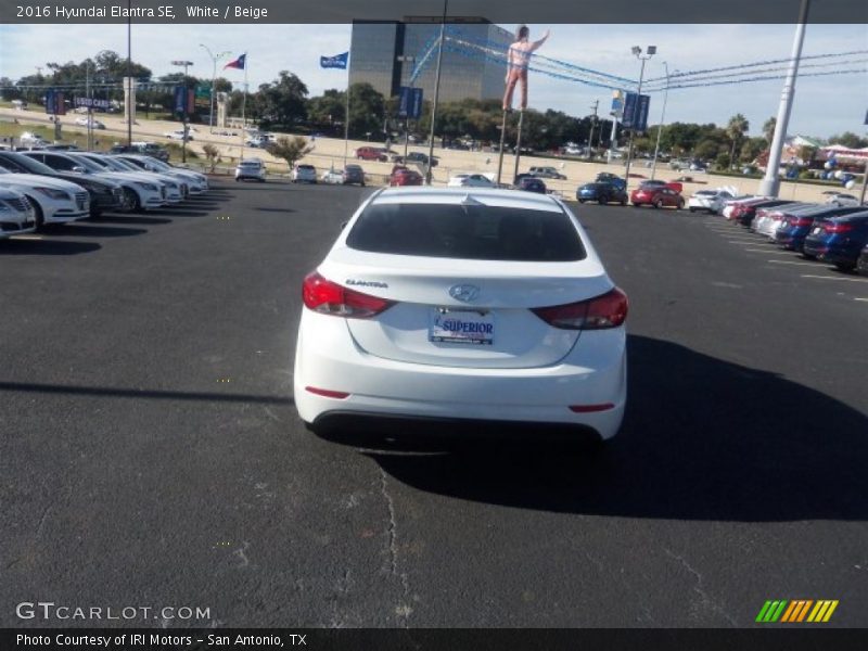 White / Beige 2016 Hyundai Elantra SE