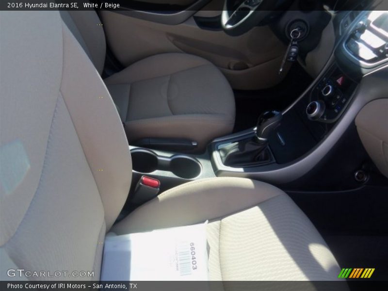 White / Beige 2016 Hyundai Elantra SE