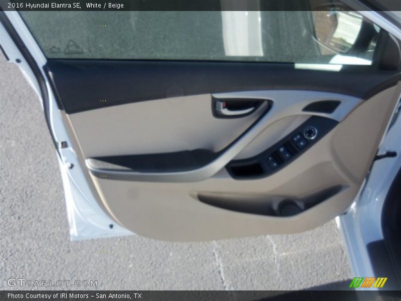 White / Beige 2016 Hyundai Elantra SE