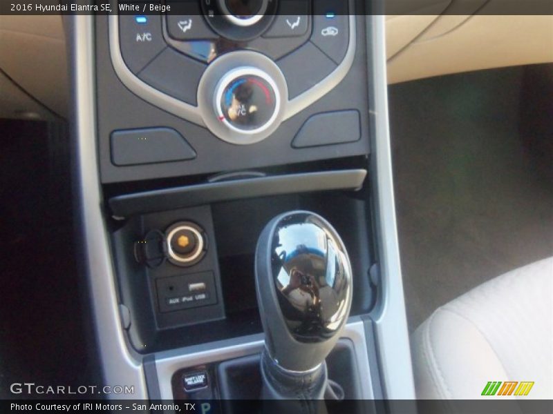 White / Beige 2016 Hyundai Elantra SE