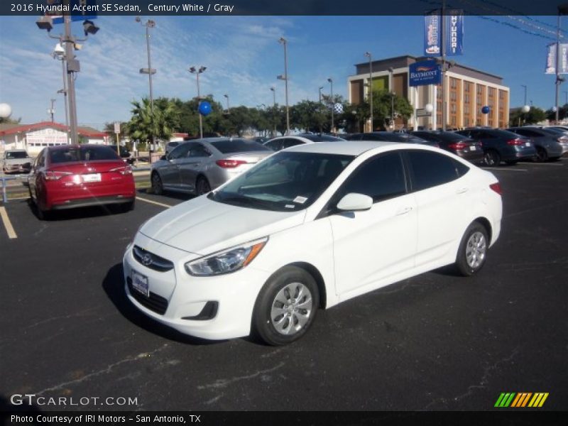 Century White / Gray 2016 Hyundai Accent SE Sedan