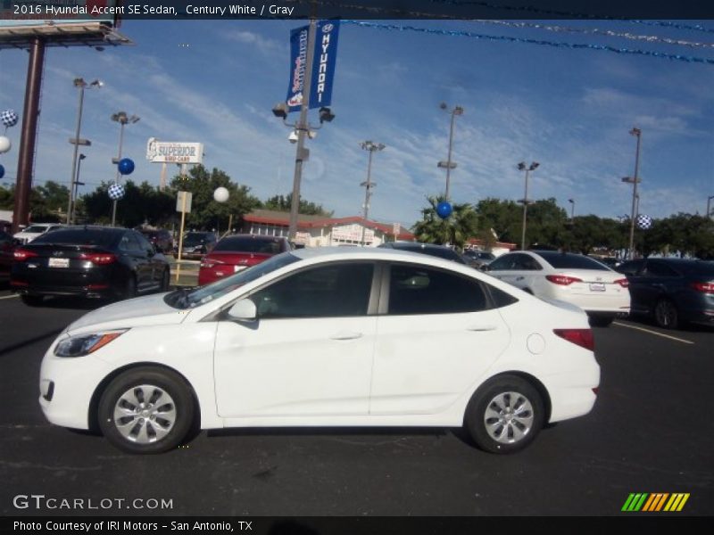 Century White / Gray 2016 Hyundai Accent SE Sedan