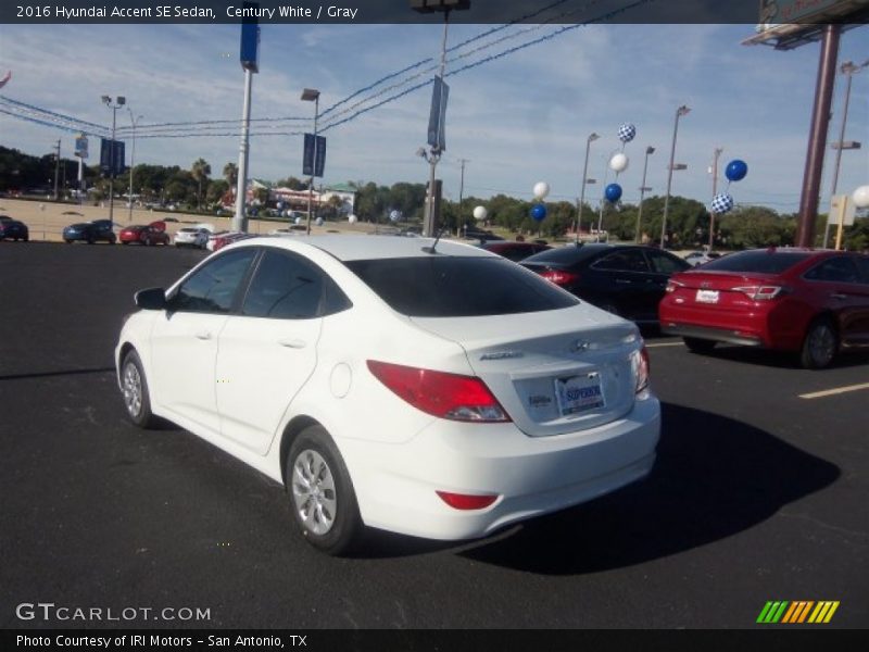 Century White / Gray 2016 Hyundai Accent SE Sedan