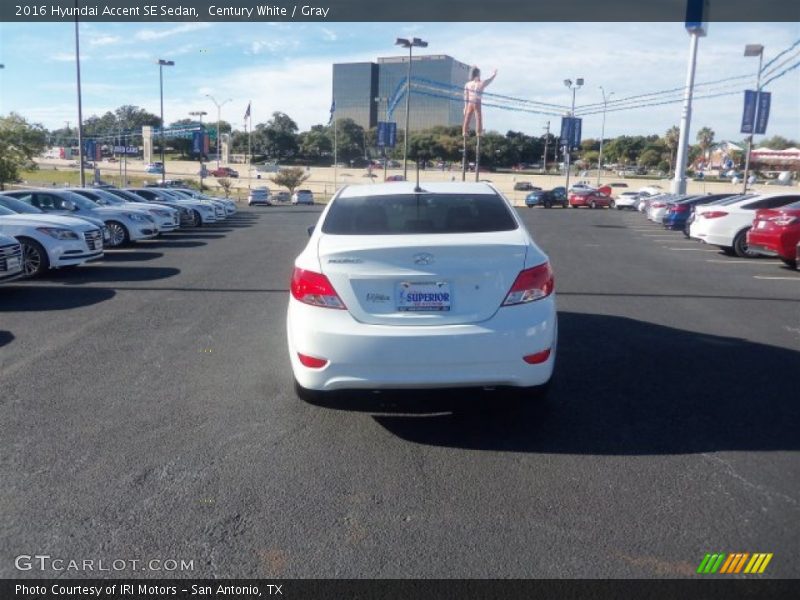 Century White / Gray 2016 Hyundai Accent SE Sedan
