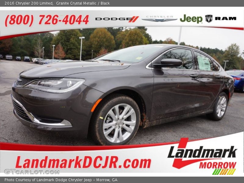 Granite Crystal Metallic / Black 2016 Chrysler 200 Limited