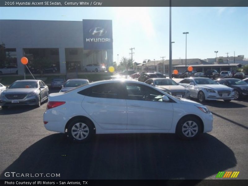 Century White / Gray 2016 Hyundai Accent SE Sedan