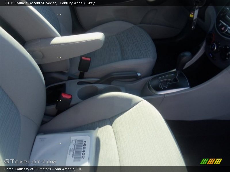 Century White / Gray 2016 Hyundai Accent SE Sedan