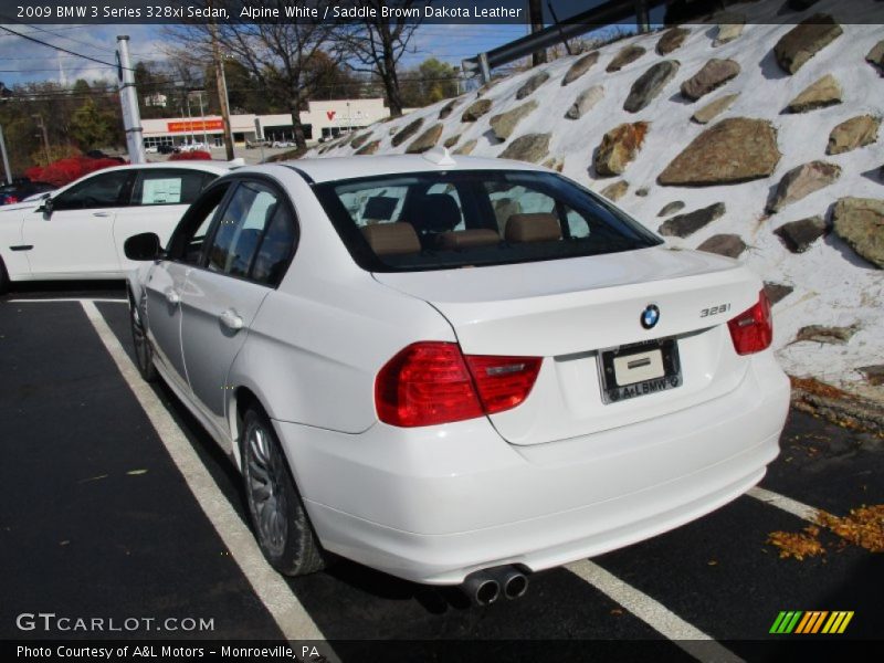 Alpine White / Saddle Brown Dakota Leather 2009 BMW 3 Series 328xi Sedan