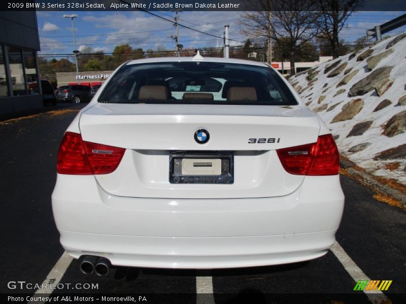 Alpine White / Saddle Brown Dakota Leather 2009 BMW 3 Series 328xi Sedan