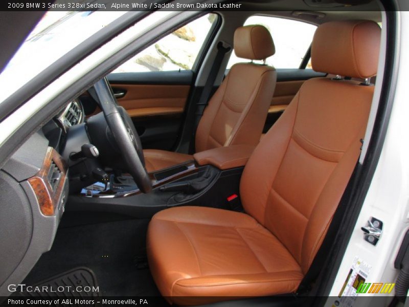 Alpine White / Saddle Brown Dakota Leather 2009 BMW 3 Series 328xi Sedan