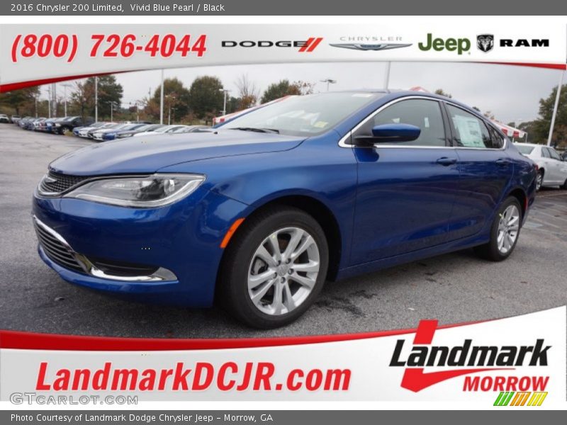 Vivid Blue Pearl / Black 2016 Chrysler 200 Limited