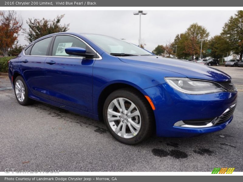 Vivid Blue Pearl / Black 2016 Chrysler 200 Limited