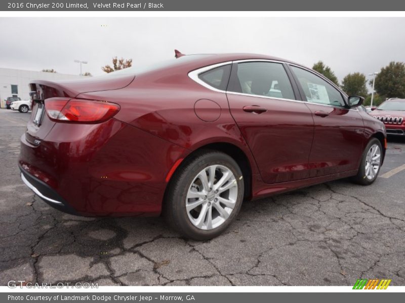 Velvet Red Pearl / Black 2016 Chrysler 200 Limited