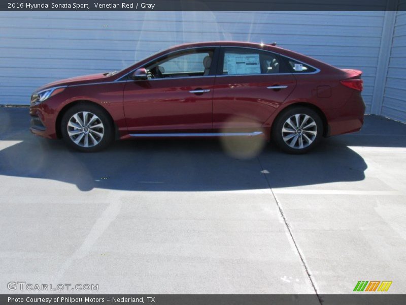 Venetian Red / Gray 2016 Hyundai Sonata Sport