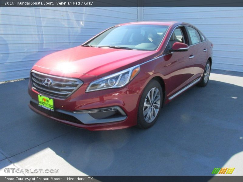 Venetian Red / Gray 2016 Hyundai Sonata Sport