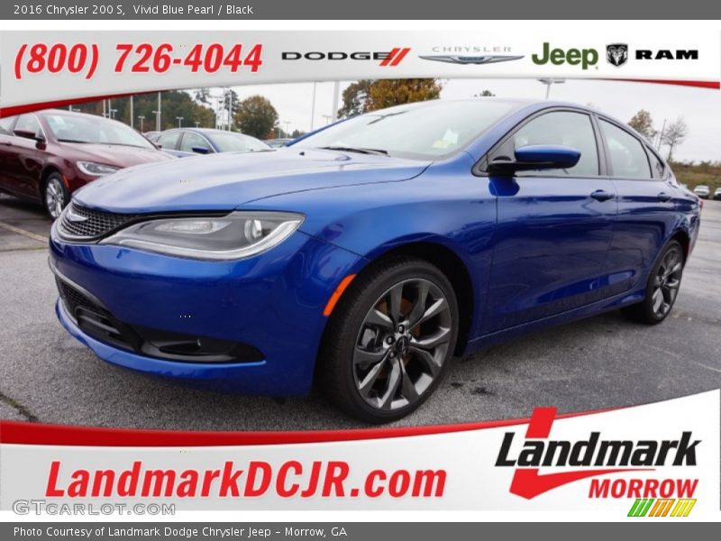 Vivid Blue Pearl / Black 2016 Chrysler 200 S