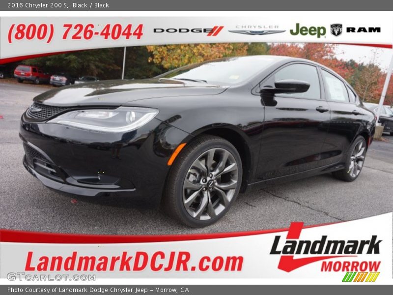 Black / Black 2016 Chrysler 200 S