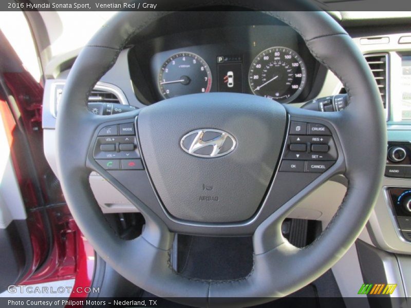 Venetian Red / Gray 2016 Hyundai Sonata Sport