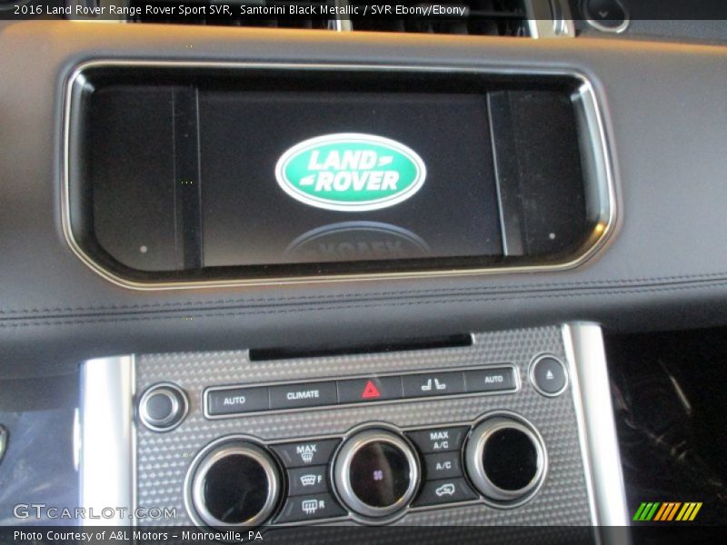Controls of 2016 Range Rover Sport SVR