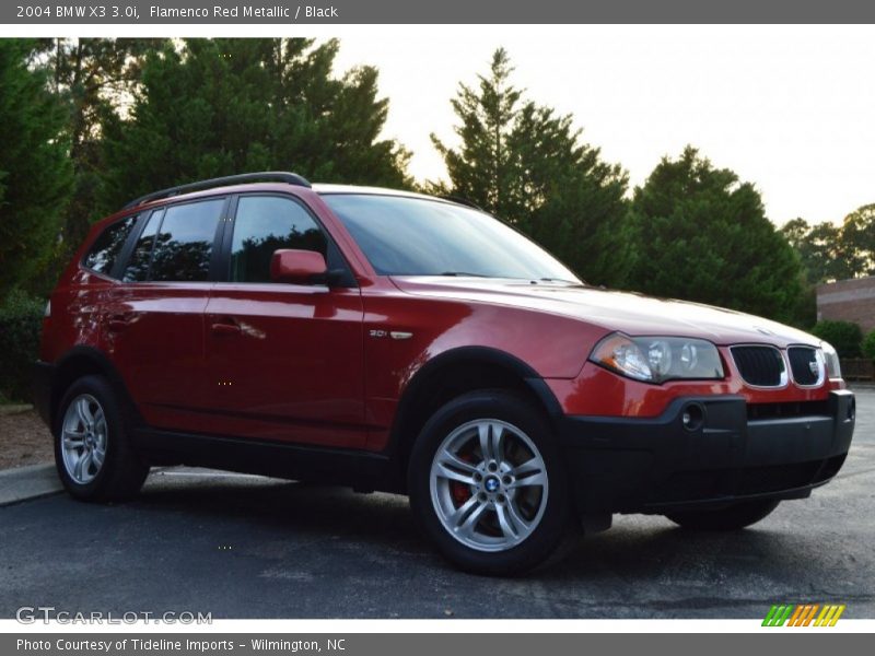 Flamenco Red Metallic / Black 2004 BMW X3 3.0i