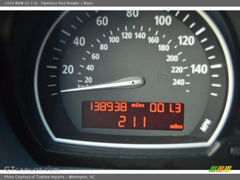 Flamenco Red Metallic / Black 2004 BMW X3 3.0i