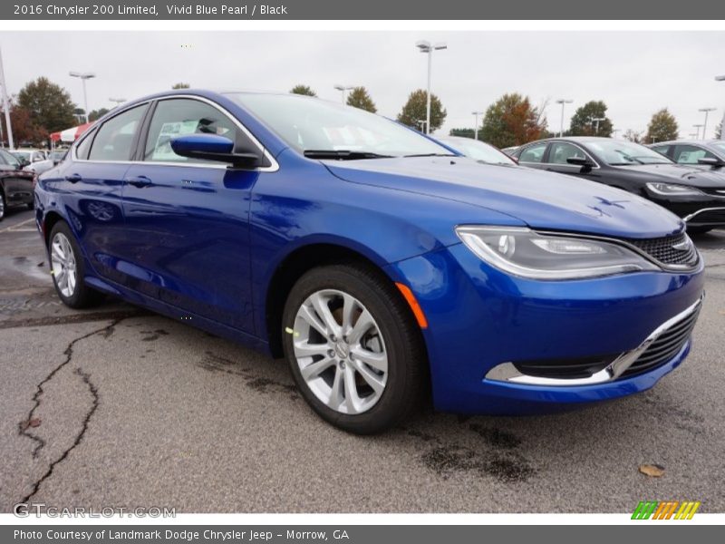 Vivid Blue Pearl / Black 2016 Chrysler 200 Limited