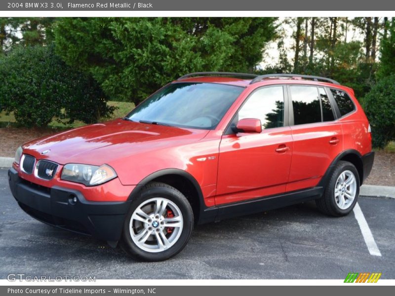 Flamenco Red Metallic / Black 2004 BMW X3 3.0i