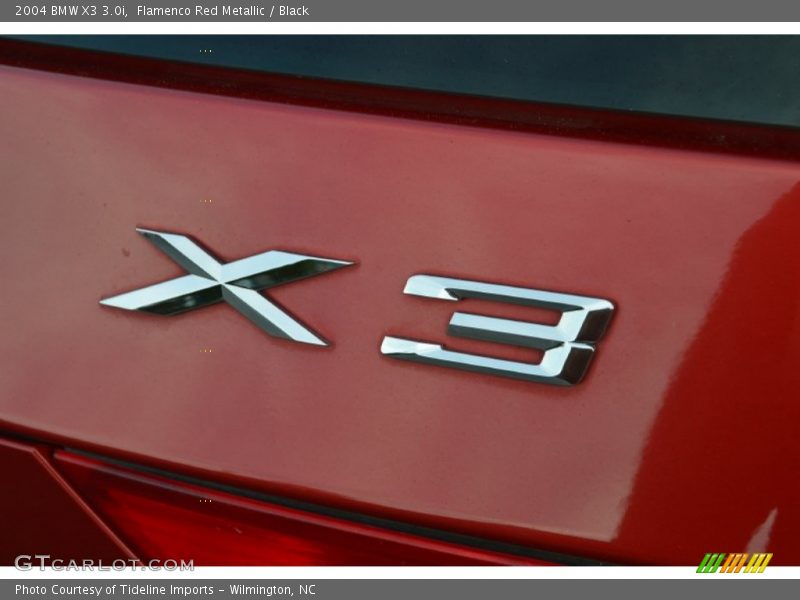 Flamenco Red Metallic / Black 2004 BMW X3 3.0i