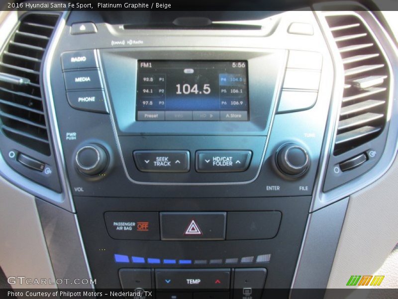 Platinum Graphite / Beige 2016 Hyundai Santa Fe Sport