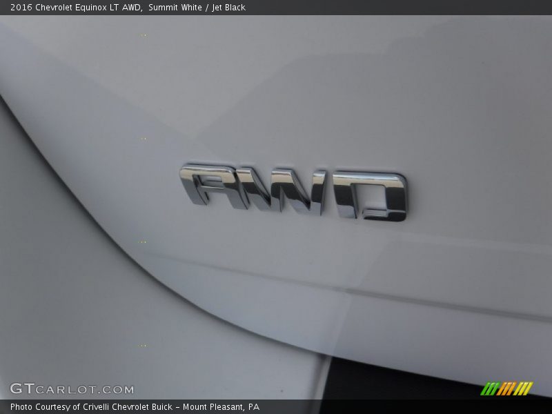 Summit White / Jet Black 2016 Chevrolet Equinox LT AWD