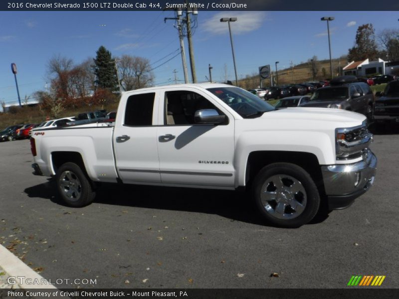Summit White / Cocoa/Dune 2016 Chevrolet Silverado 1500 LTZ Double Cab 4x4