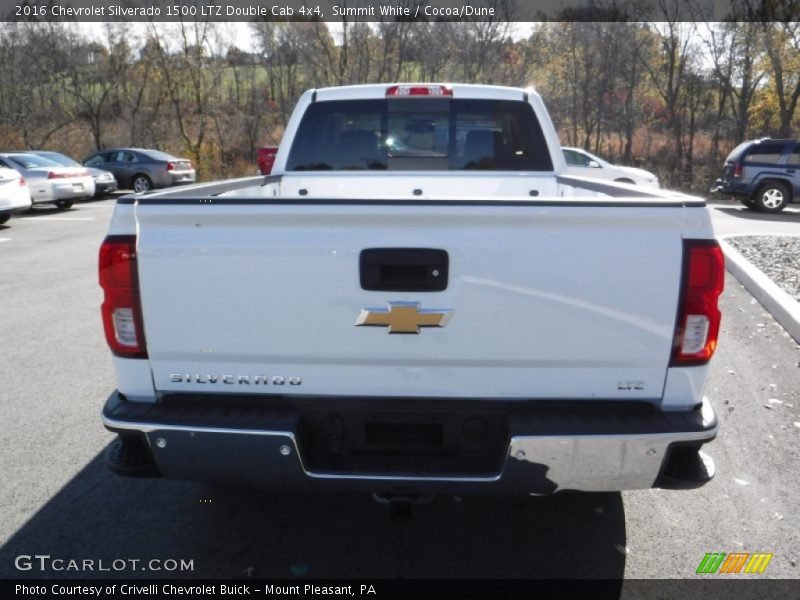 Summit White / Cocoa/Dune 2016 Chevrolet Silverado 1500 LTZ Double Cab 4x4