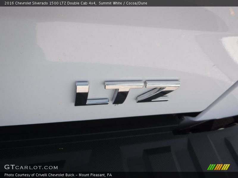 Summit White / Cocoa/Dune 2016 Chevrolet Silverado 1500 LTZ Double Cab 4x4
