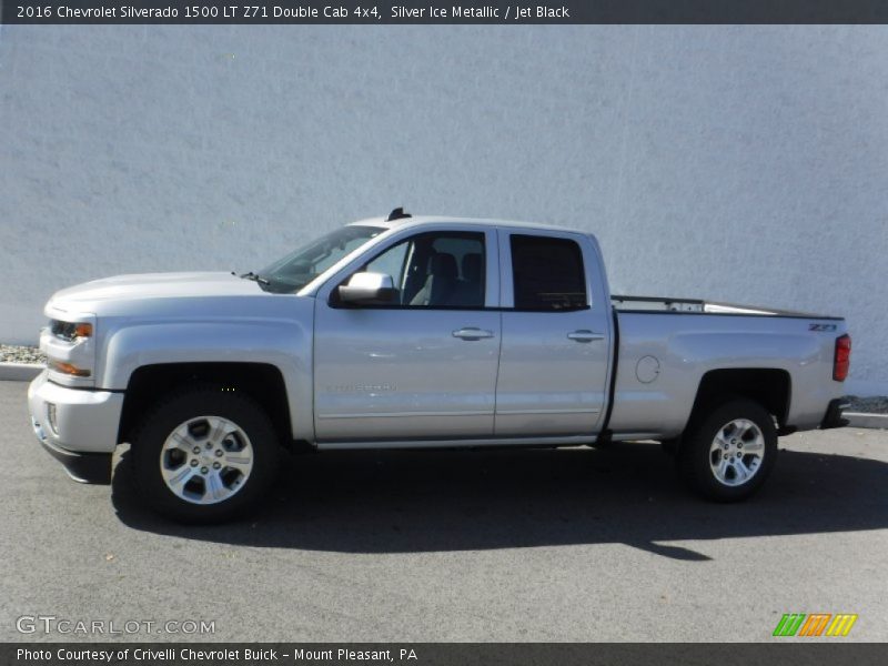 Silver Ice Metallic / Jet Black 2016 Chevrolet Silverado 1500 LT Z71 Double Cab 4x4