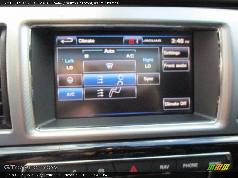 Ebony / Warm Charcoal/Warm Charcoal 2015 Jaguar XF 3.0 AWD