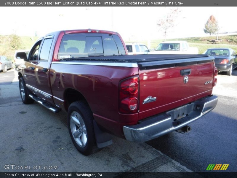 Inferno Red Crystal Pearl / Medium Slate Gray 2008 Dodge Ram 1500 Big Horn Edition Quad Cab 4x4