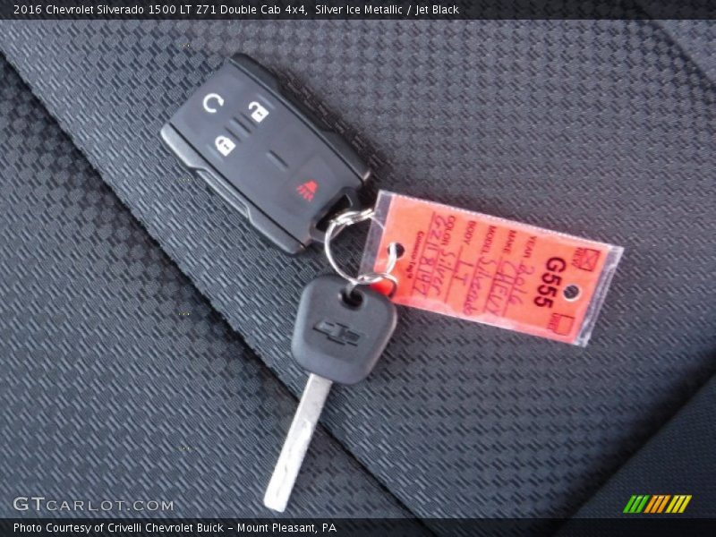 Keys of 2016 Silverado 1500 LT Z71 Double Cab 4x4