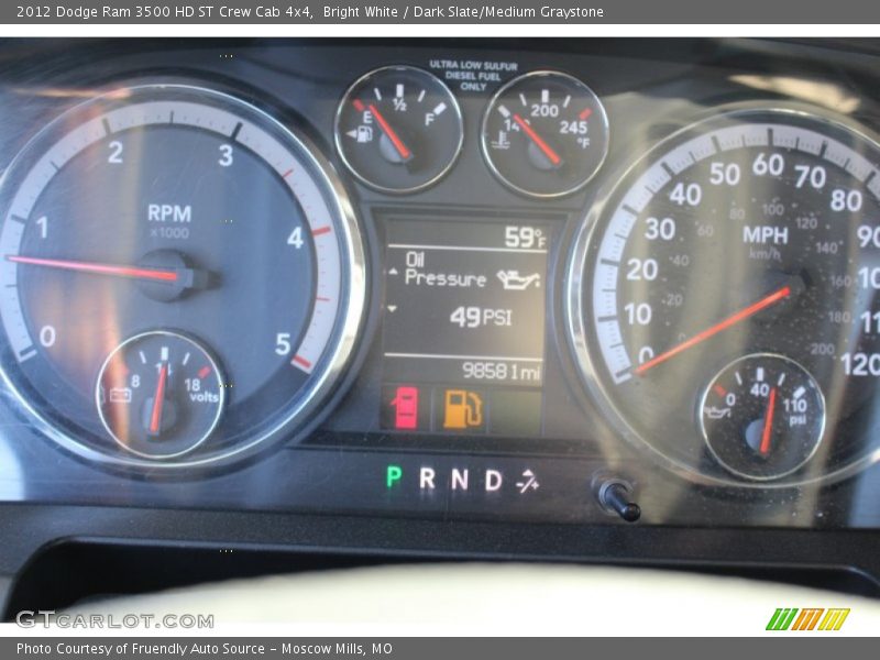 Bright White / Dark Slate/Medium Graystone 2012 Dodge Ram 3500 HD ST Crew Cab 4x4