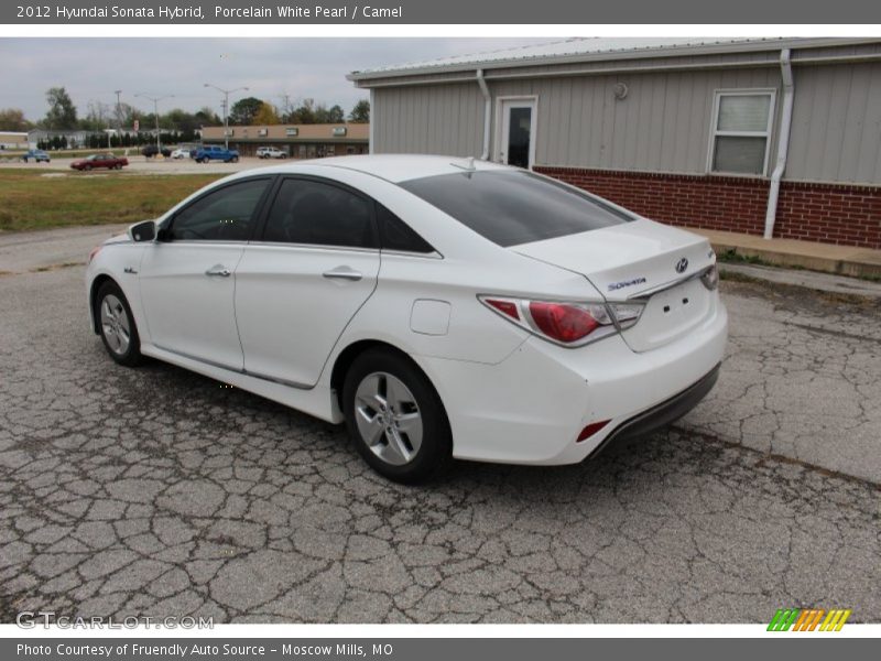 Porcelain White Pearl / Camel 2012 Hyundai Sonata Hybrid