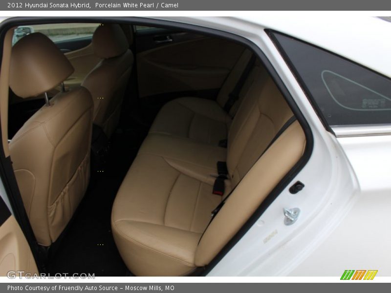 Porcelain White Pearl / Camel 2012 Hyundai Sonata Hybrid