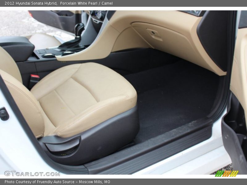 Porcelain White Pearl / Camel 2012 Hyundai Sonata Hybrid