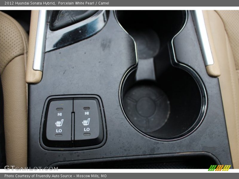 Porcelain White Pearl / Camel 2012 Hyundai Sonata Hybrid