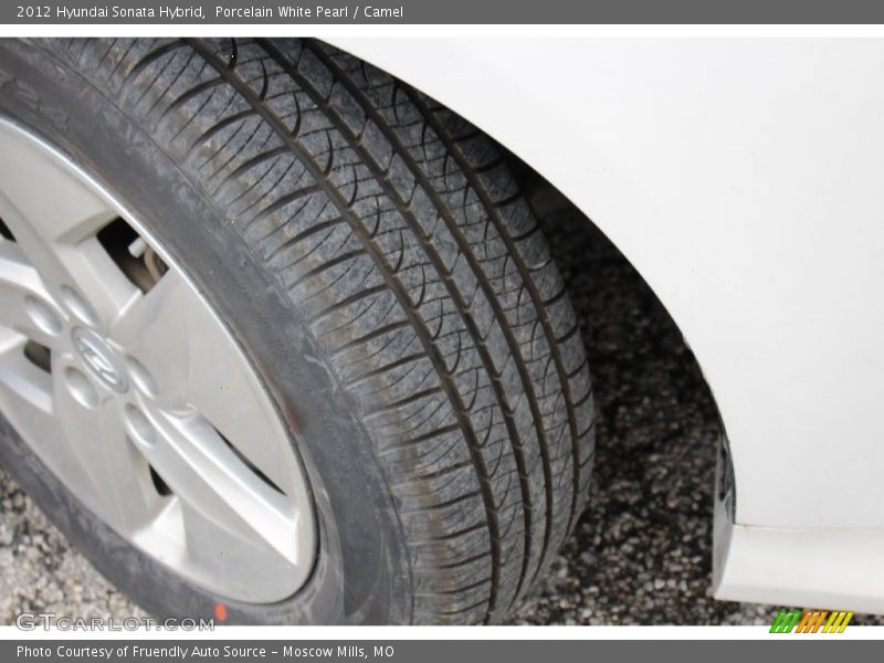 Porcelain White Pearl / Camel 2012 Hyundai Sonata Hybrid